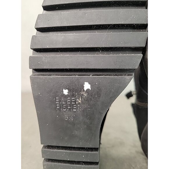 Eileen Fisher Women's Wedge Platform Suede Bootie Ankle Boot Size 6.5, GUC! - Picture 16 of 16